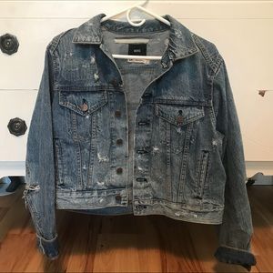 Urban Outfitters Washed/Distressed Jean Jacket
